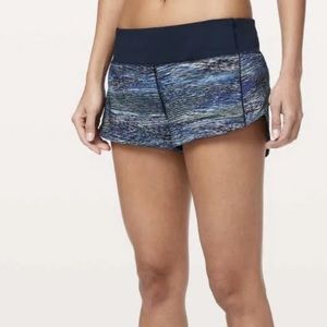 LULULEMON interconnect blue speed up shorts